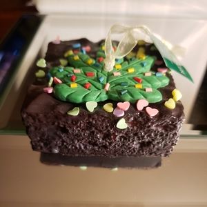 Kurt Adler Ornament Cannabis Brownie with Sprinkles Christmas Ornament